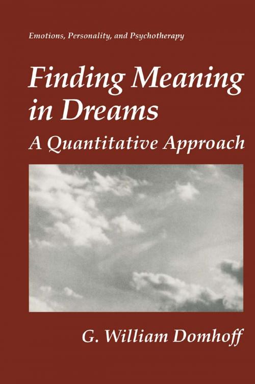 Cover of the book Finding Meaning in Dreams by G.William Domhoff, Springer US