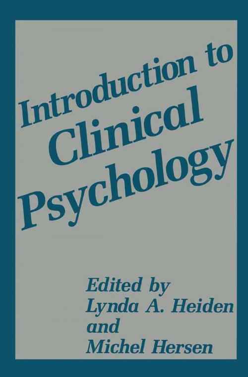 Cover of the book Introduction to Clinical Psychology by , Springer US