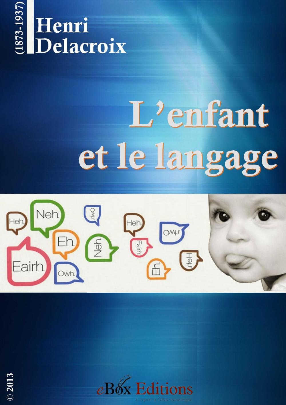 Big bigCover of L'enfant et le langage