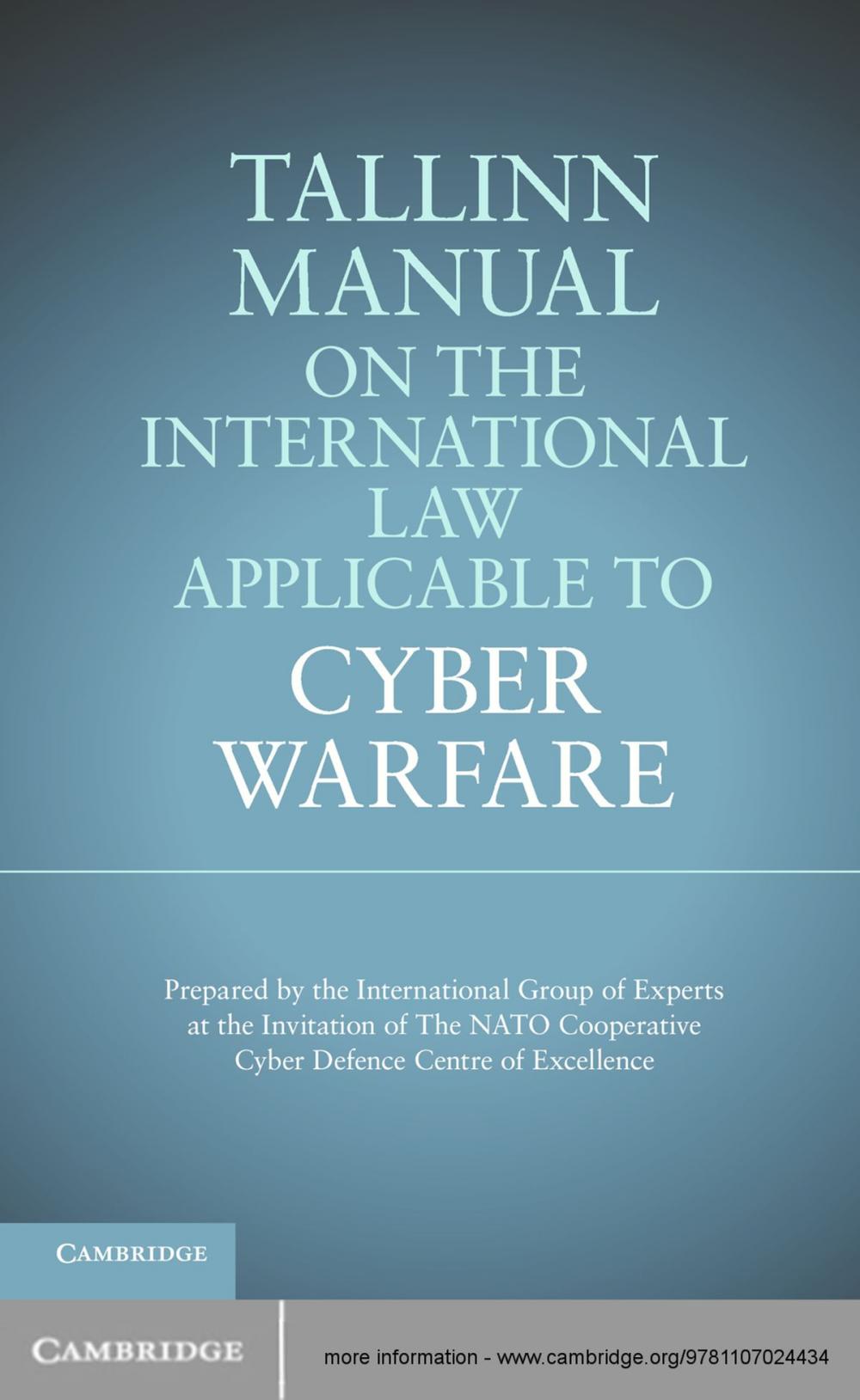 Big bigCover of Tallinn Manual on the International Law Applicable to Cyber Warfare