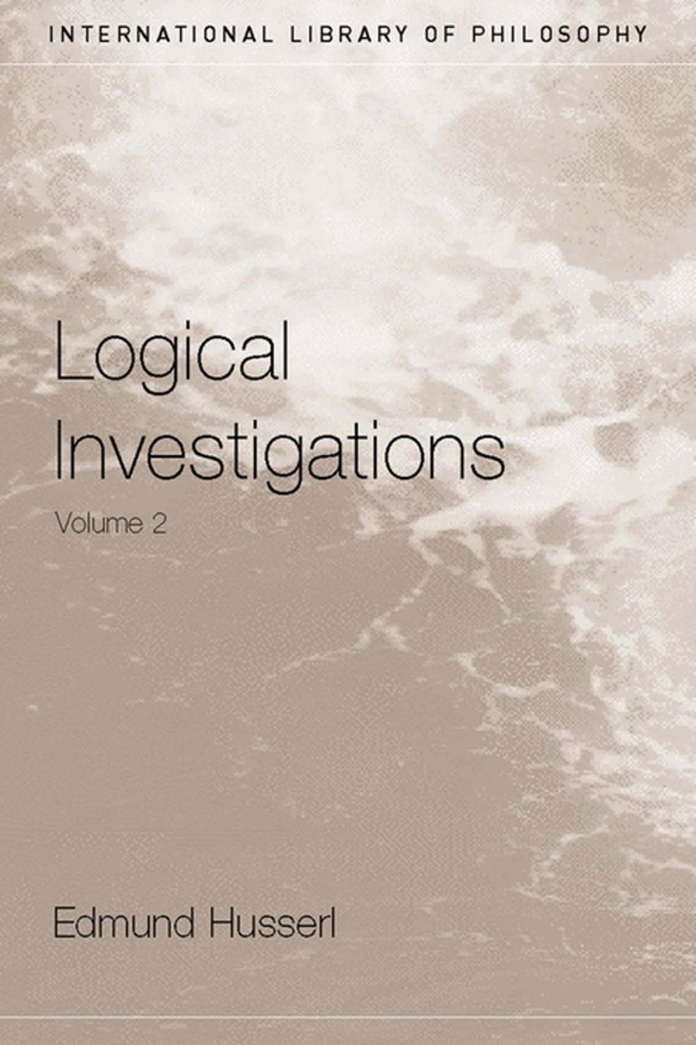 Big bigCover of Logical Investigations Volume 2