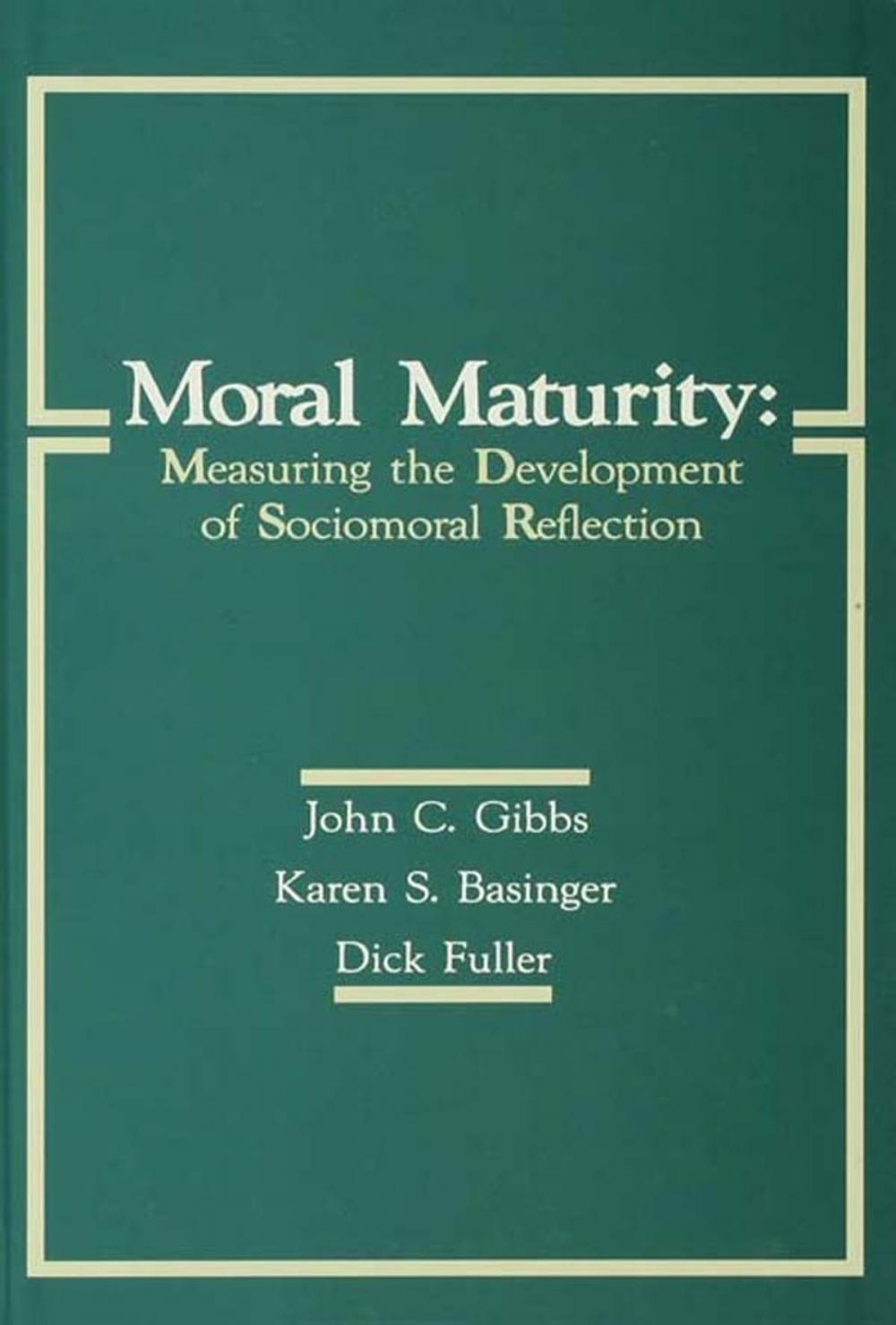 Big bigCover of Moral Maturity