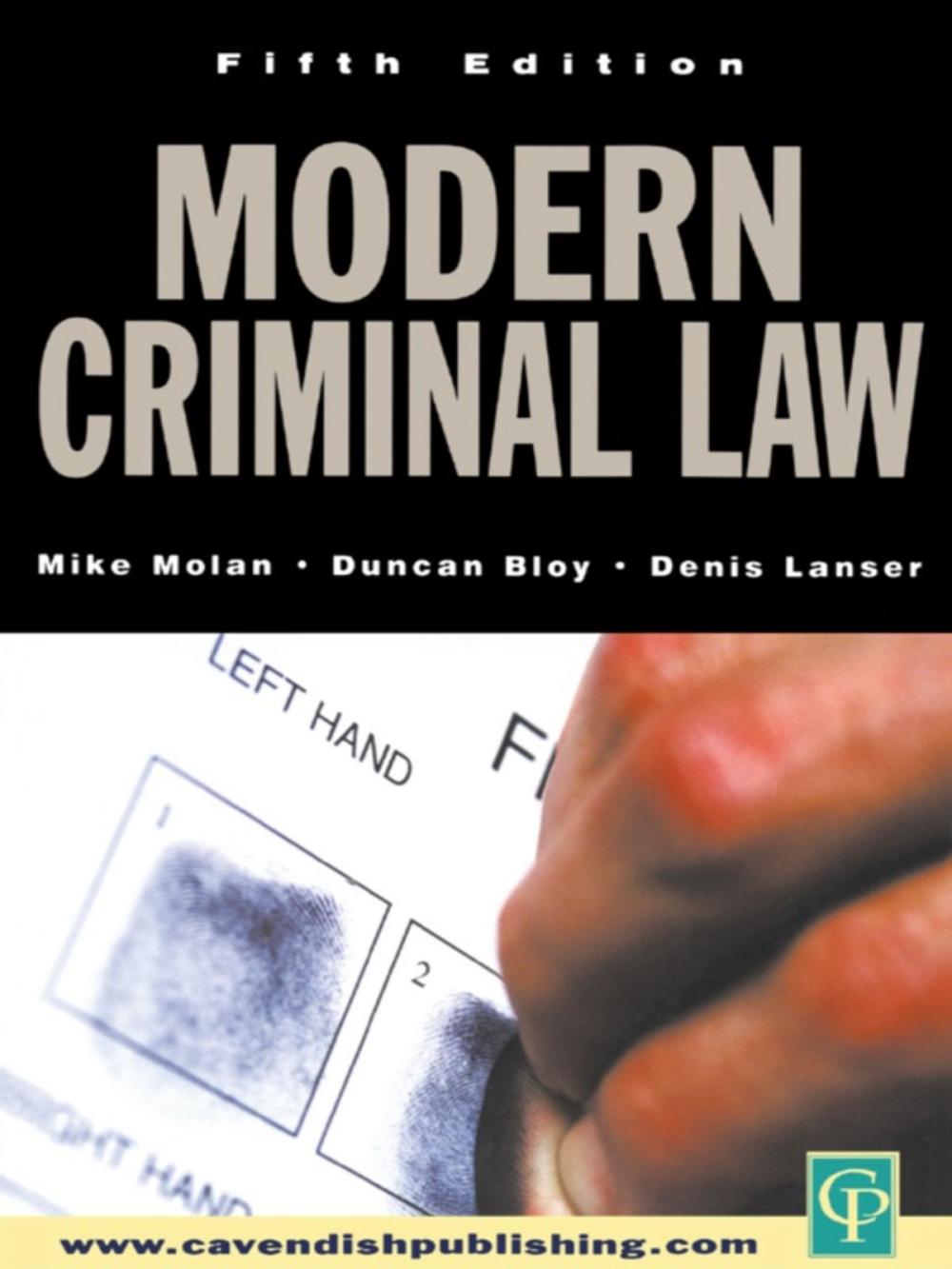 Big bigCover of Modern Criminal Law