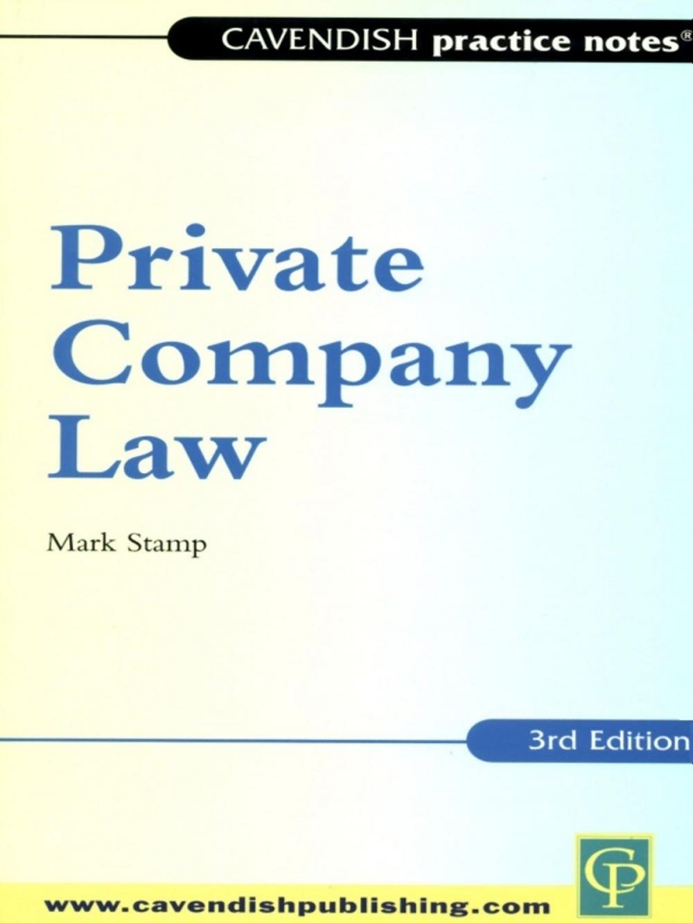 Big bigCover of Practice Notes on Private Company Law