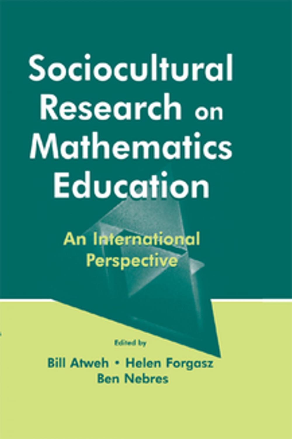 Big bigCover of Sociocultural Research on Mathematics Education