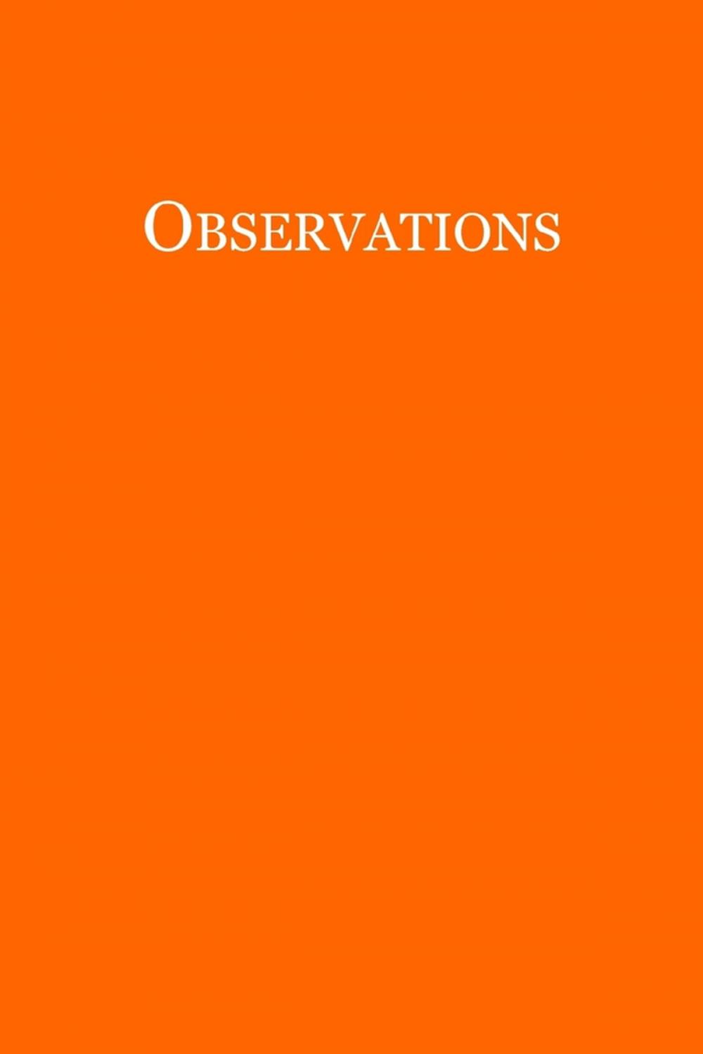 Big bigCover of Observations