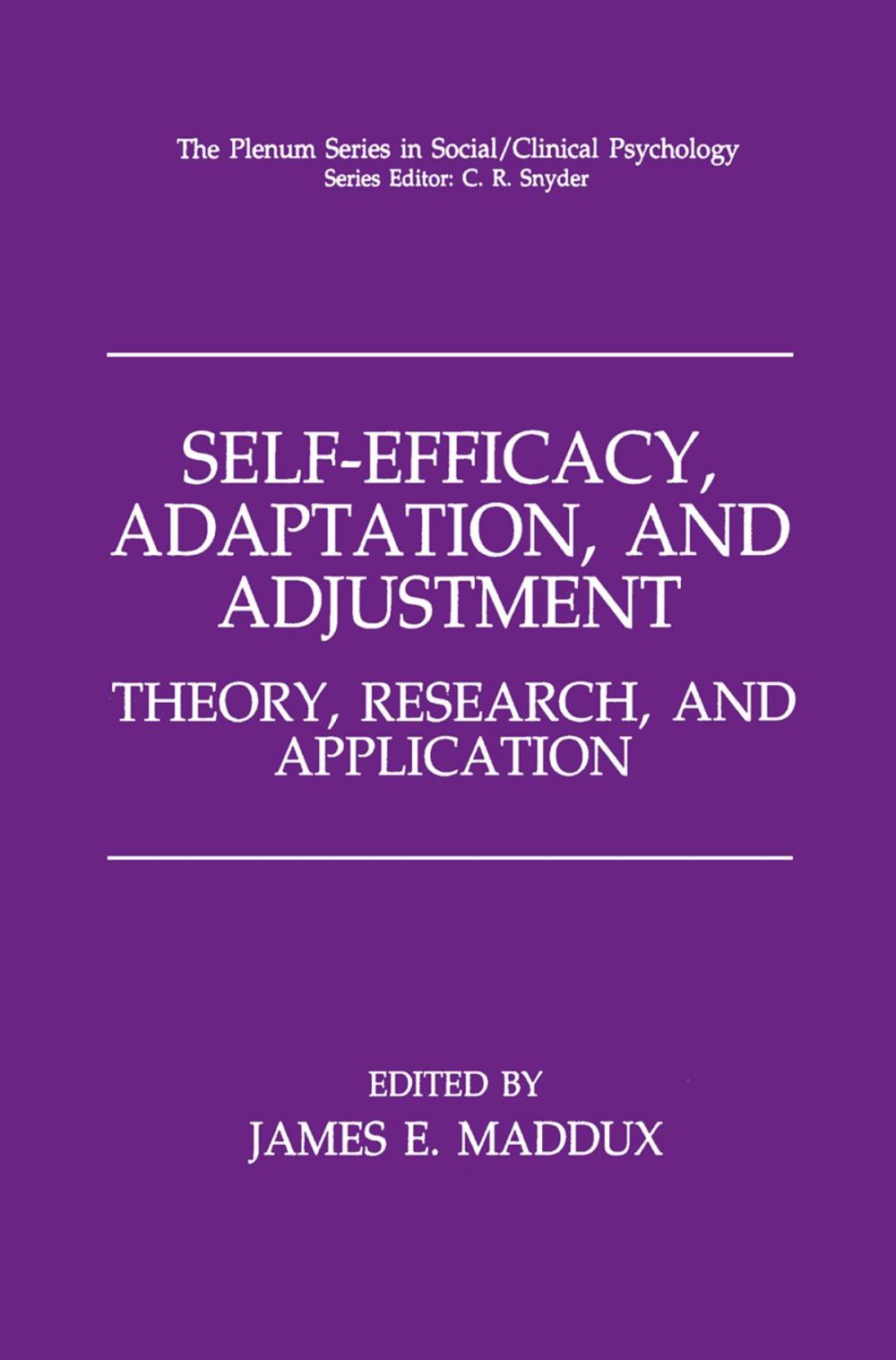 Big bigCover of Self-Efficacy, Adaptation, and Adjustment