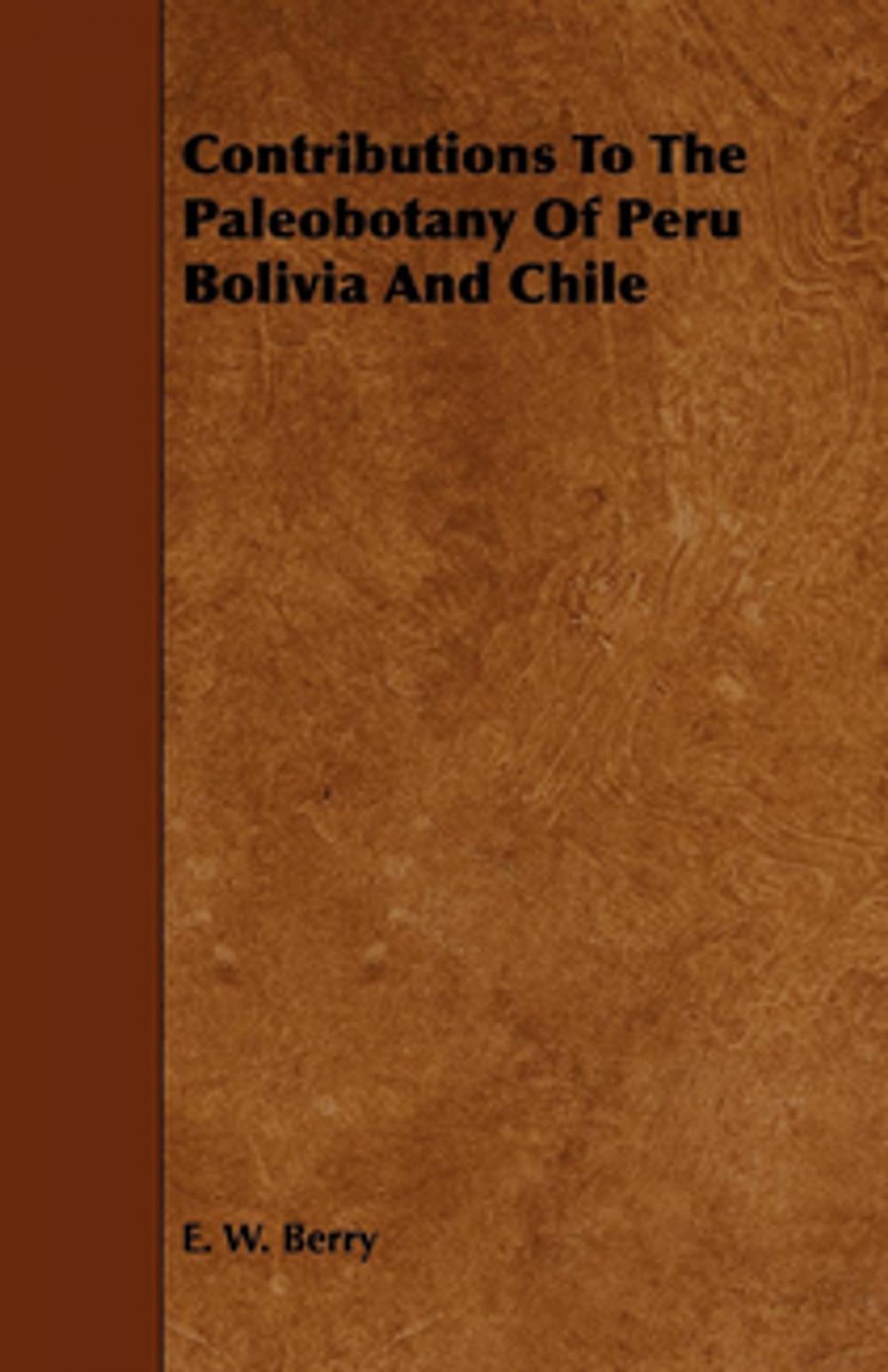 Big bigCover of Contributions To The Paleobotany Of Peru Bolivia And Chile