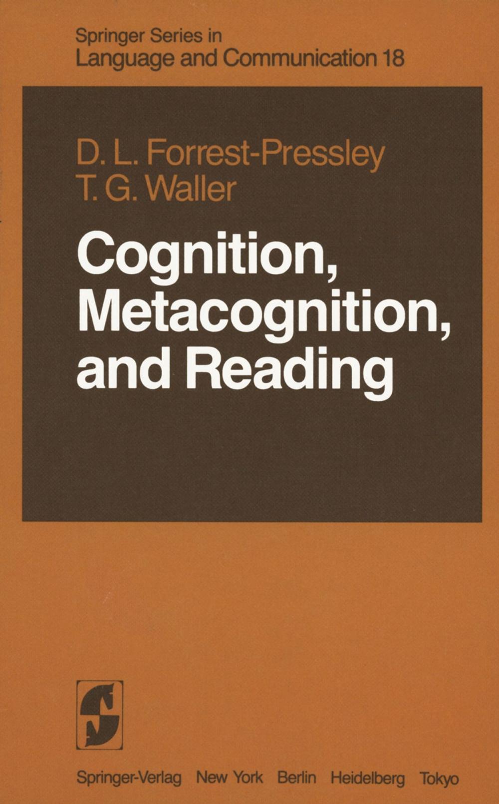 Big bigCover of Cognition, Metacognition, and Reading