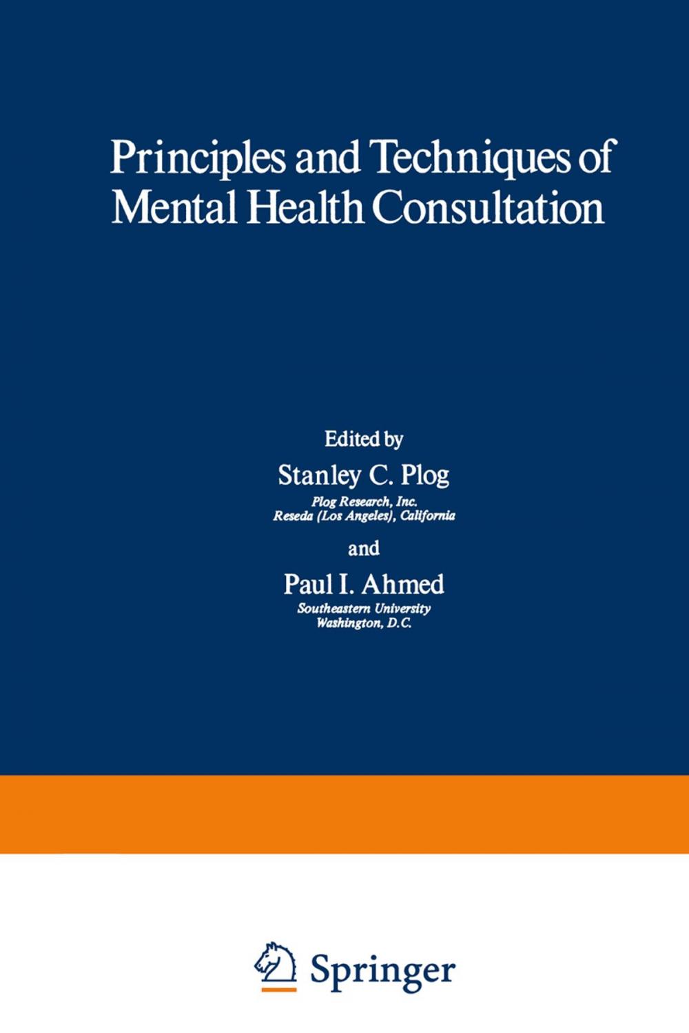 Big bigCover of Principles and Techniques of Mental Health Consultation