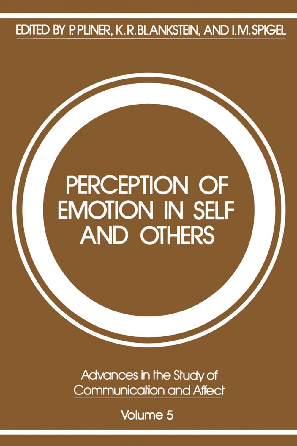 Big bigCover of Perception of Emotion in Self and Others