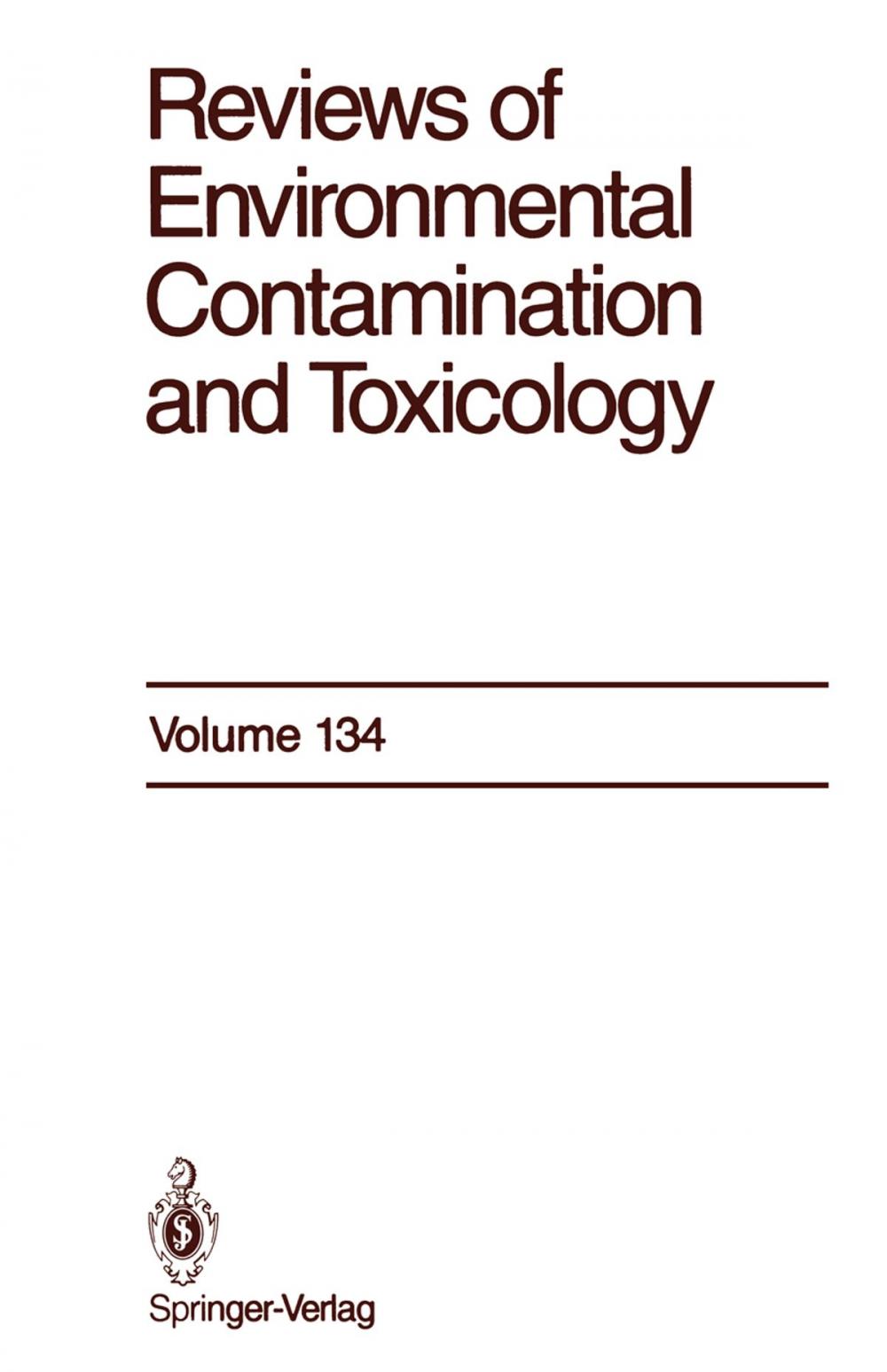 Big bigCover of Reviews of Environmental Contamination and Toxicology