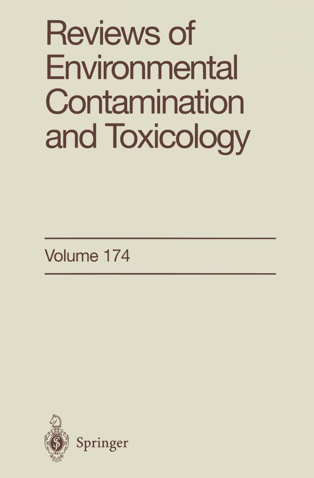 Big bigCover of Reviews of Environmental Contamination and Toxicology