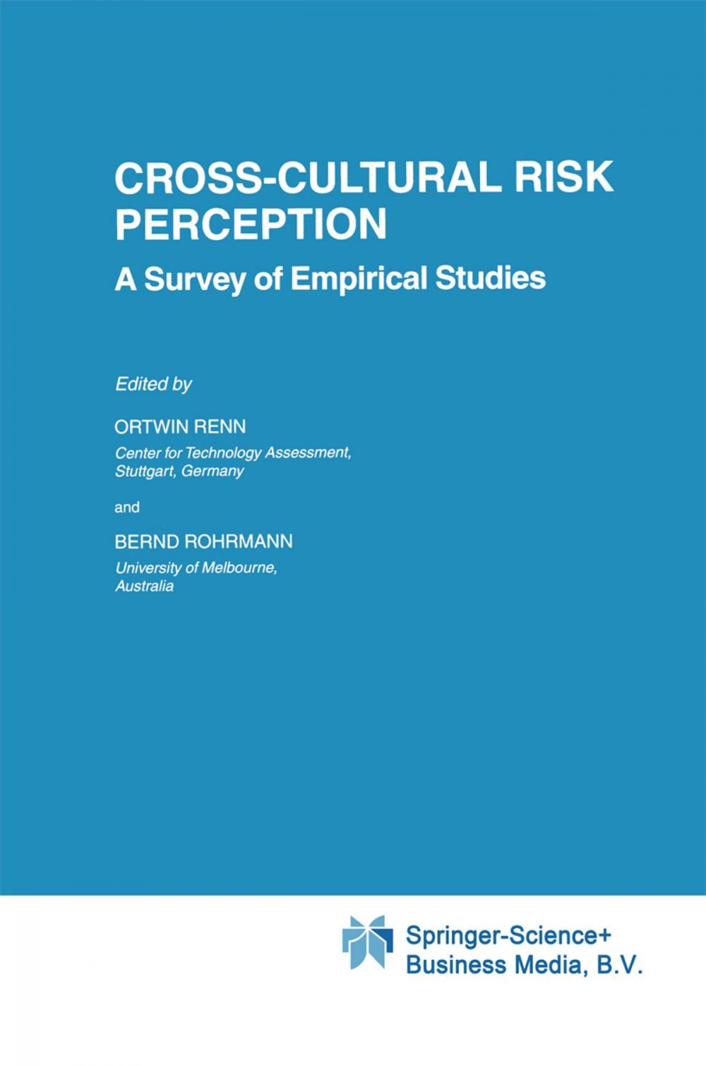 Big bigCover of Cross-Cultural Risk Perception