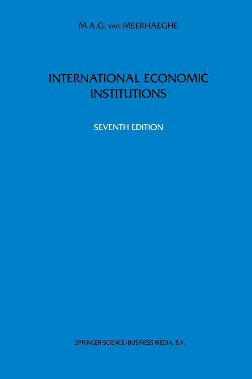 Big bigCover of International Economic Institutions