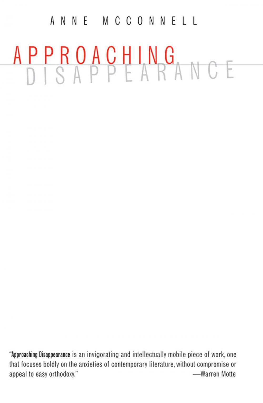 Big bigCover of Approaching Disappearance