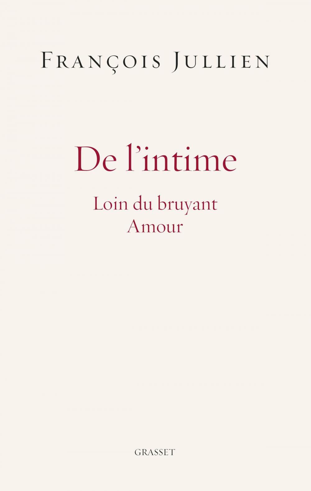 Big bigCover of De l'intime