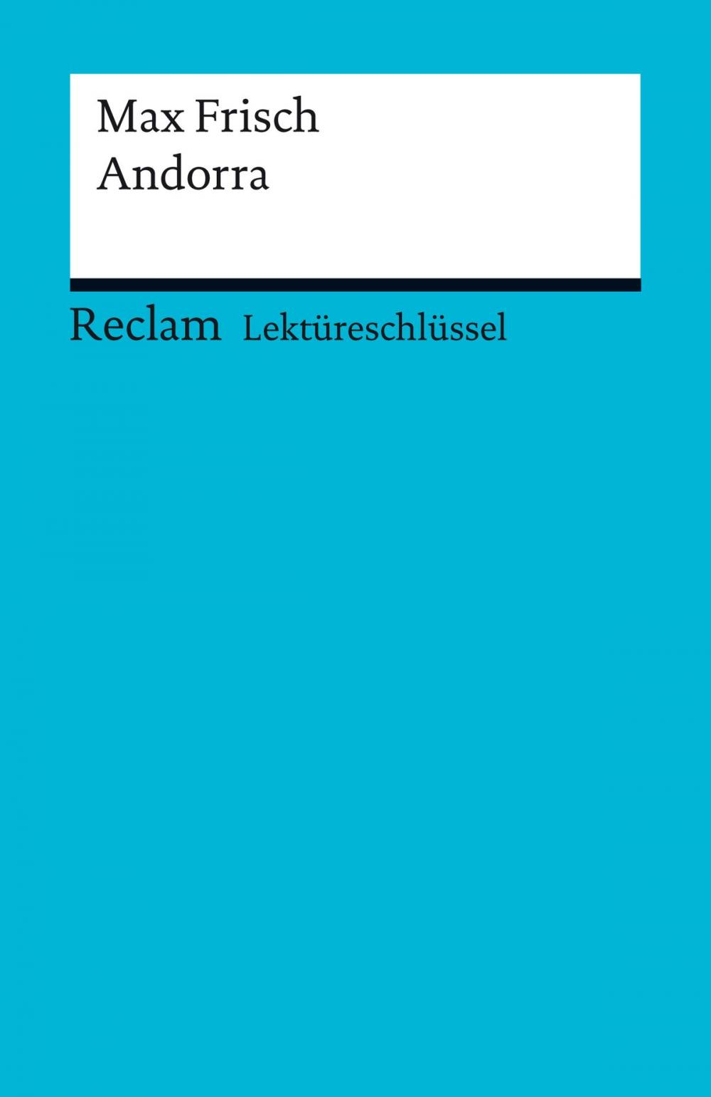 Big bigCover of Lektüreschlüssel. Max Frisch: Andorra