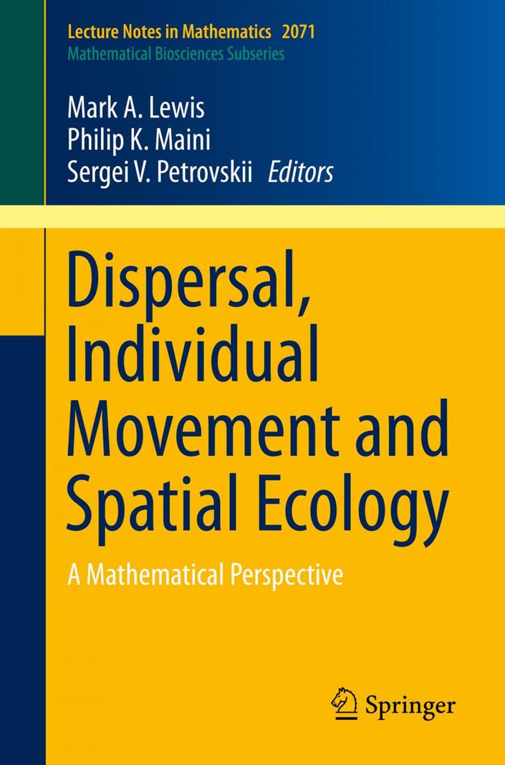 Big bigCover of Dispersal, Individual Movement and Spatial Ecology