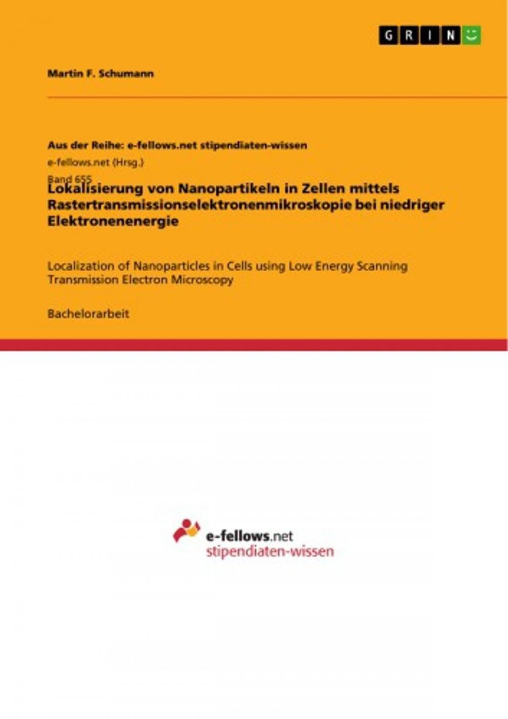 Big bigCover of Lokalisierung von Nanopartikeln in Zellen mittels Rastertransmissionselektronenmikroskopie bei niedriger Elektronenenergie