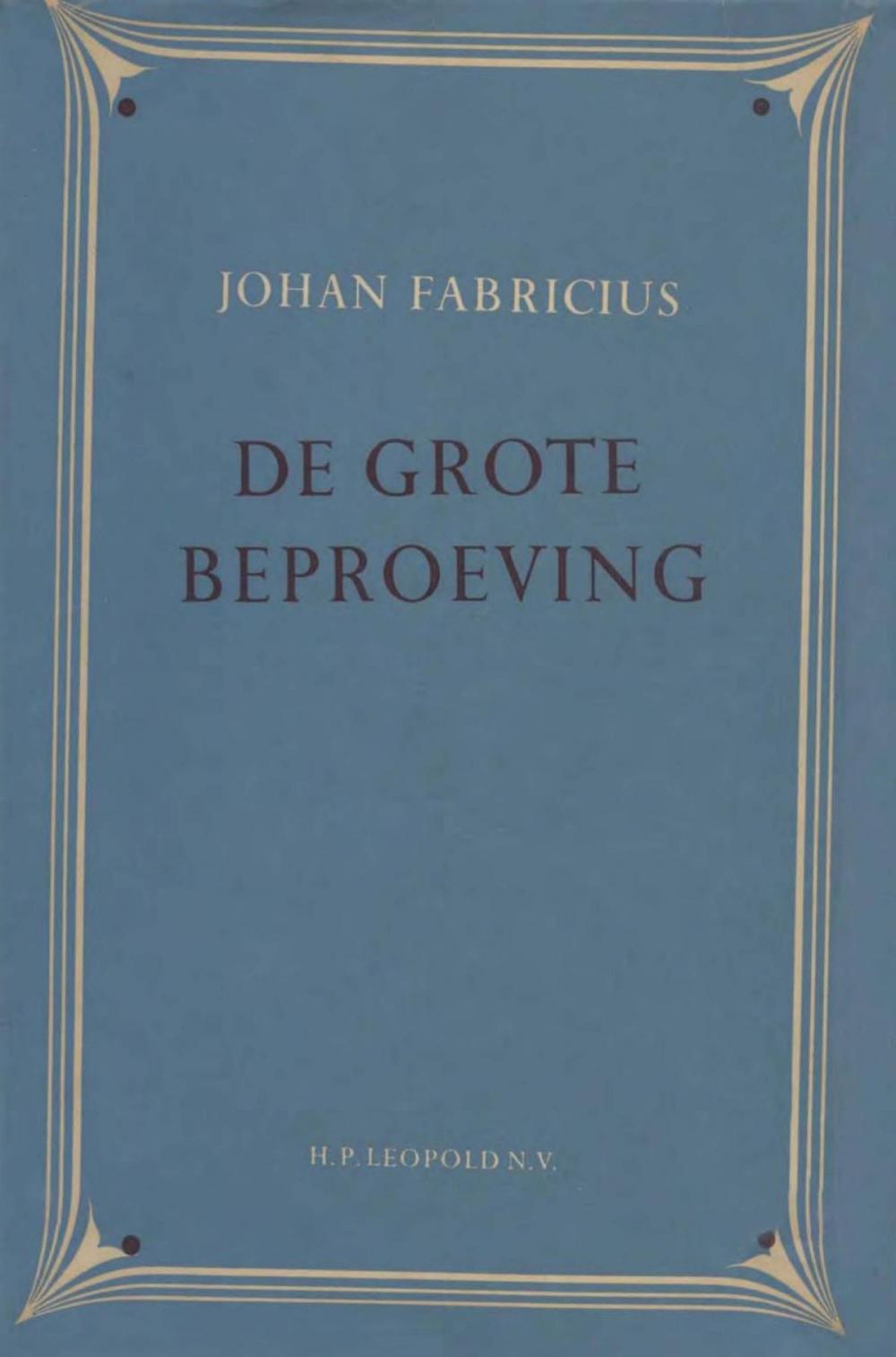 Big bigCover of De grote beproeving