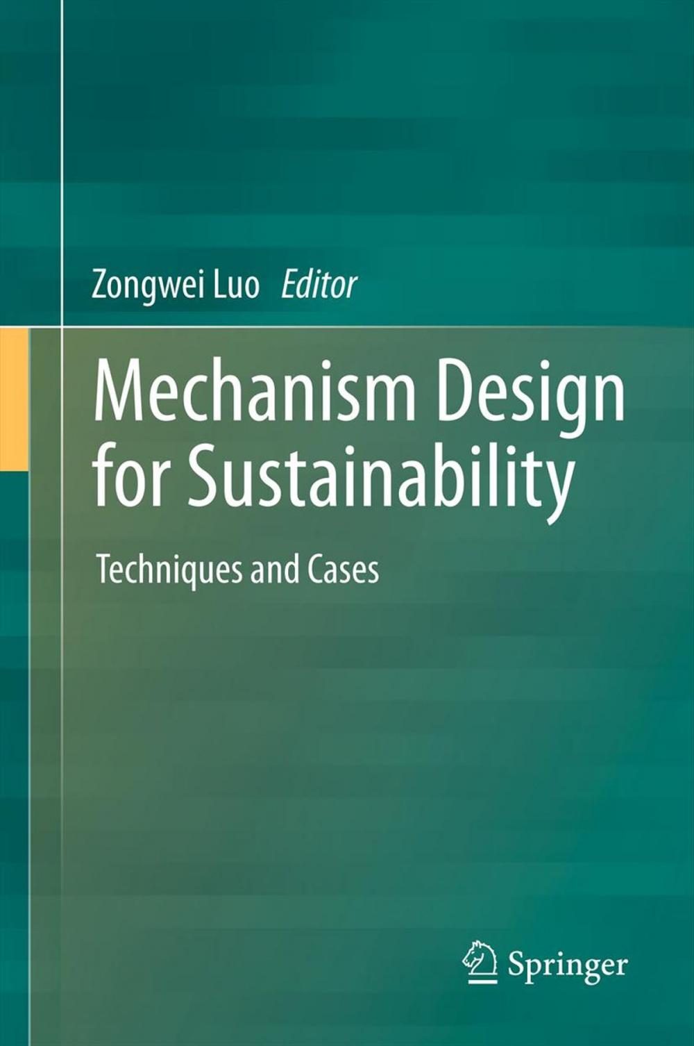 Big bigCover of Mechanism Design for Sustainability