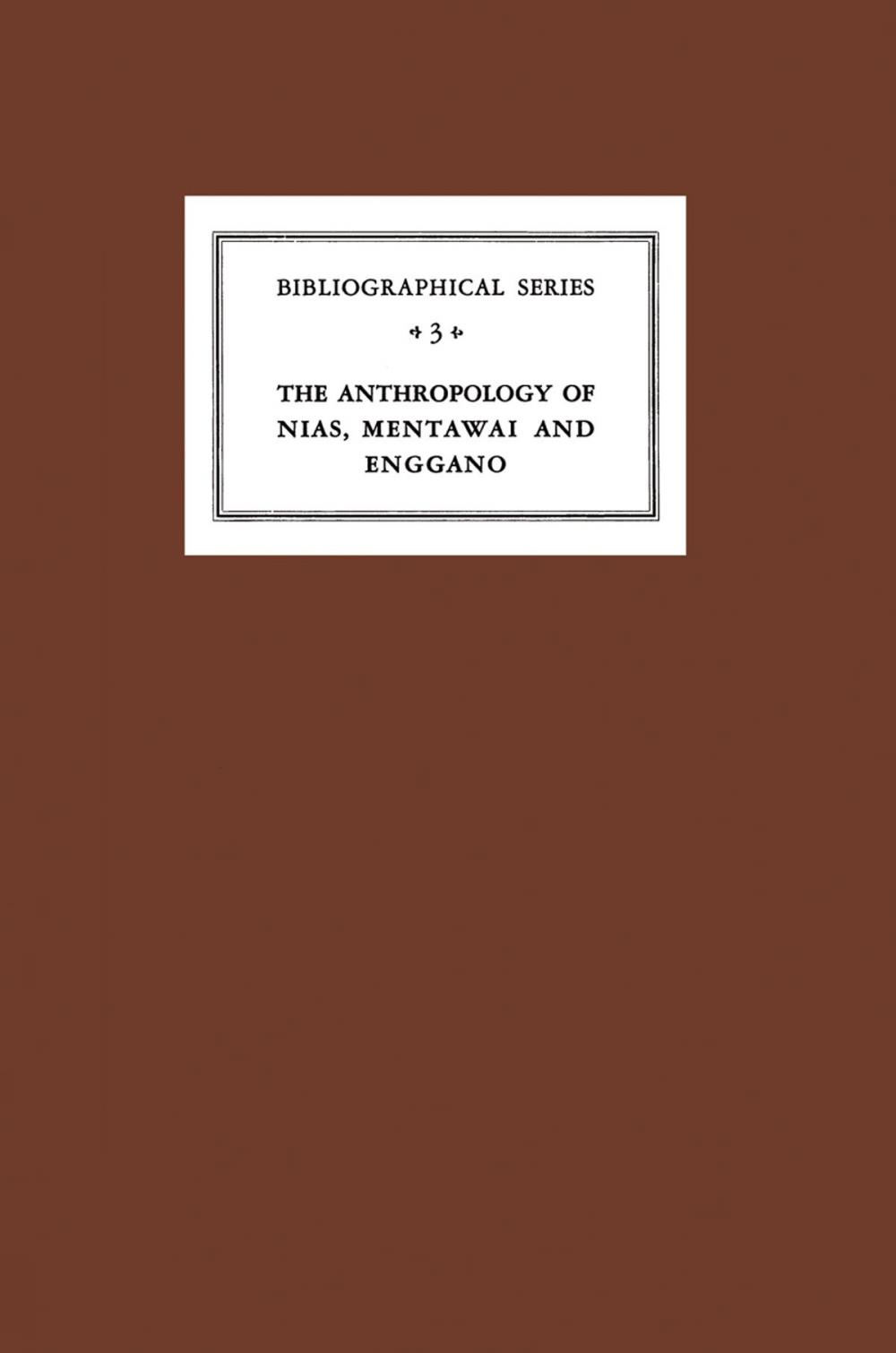 Big bigCover of Critical Survey of Studies on the Anthropology of Nias, Mentawei and Enggano