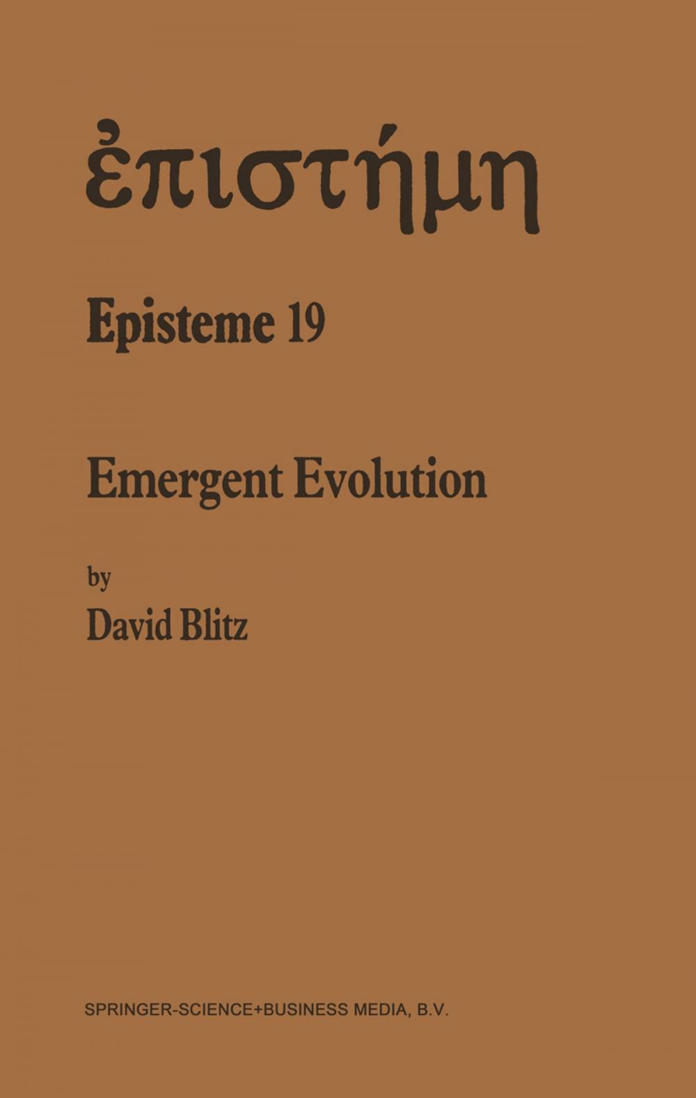 Big bigCover of Emergent Evolution