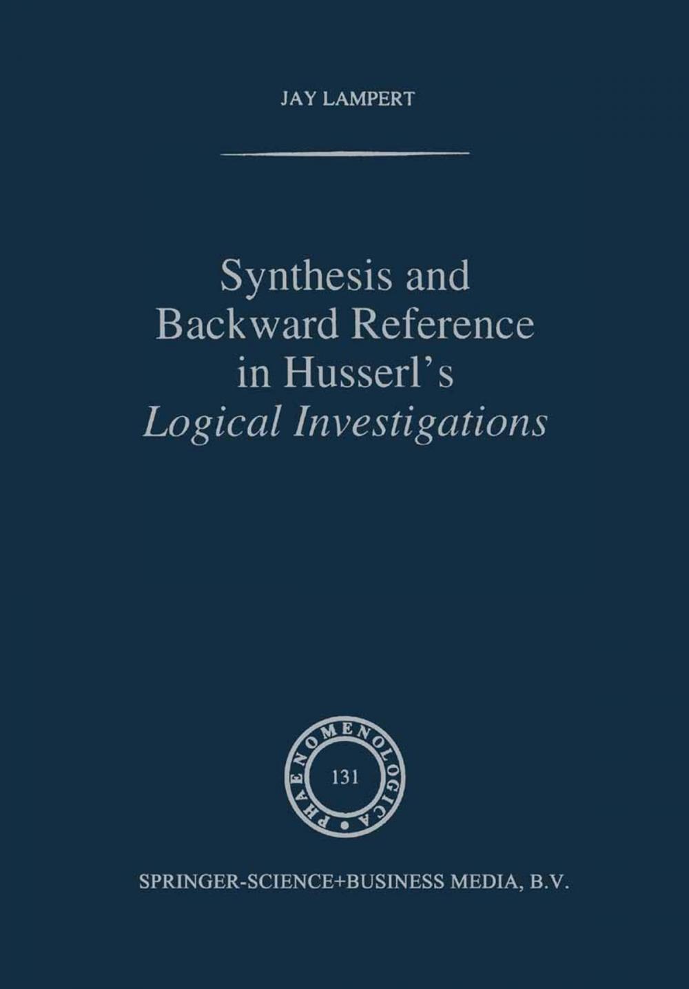 Big bigCover of Synthesis and Backward Reference in Husserl's Logical Investigations