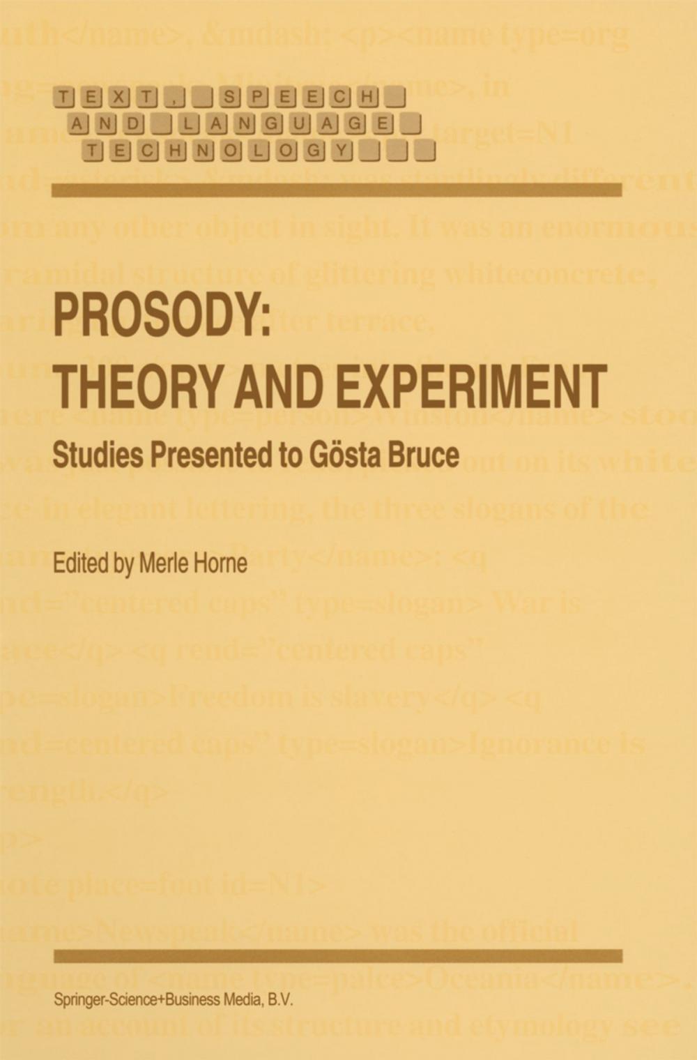 Big bigCover of Prosody: Theory and Experiment