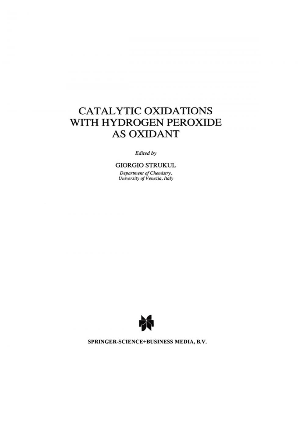 Big bigCover of Catalytic Oxidations with Hydrogen Peroxide as Oxidant