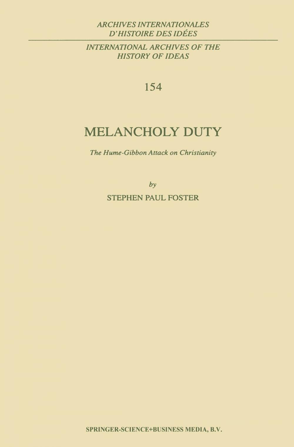 Big bigCover of Melancholy Duty