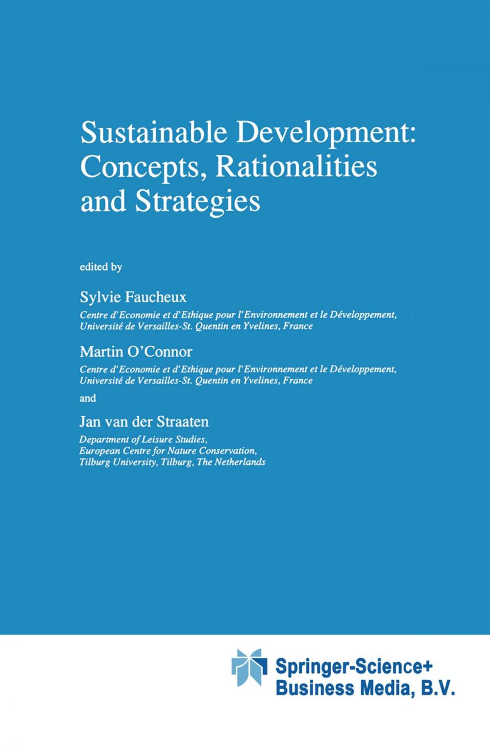 Big bigCover of Sustainable Development: Concepts, Rationalities and Strategies