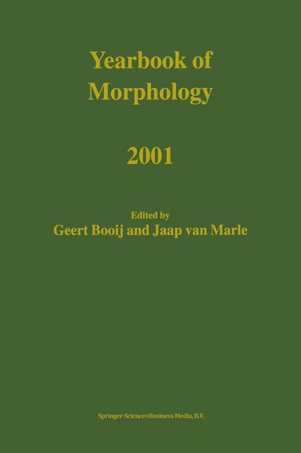 Big bigCover of Yearbook of Morphology 2001