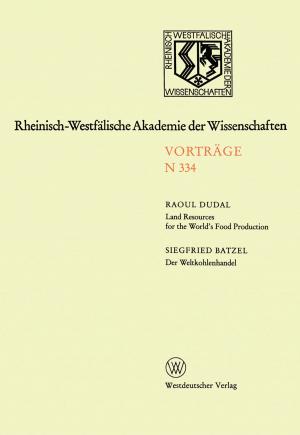 Cover of the book Land Resources for the World’s Food Production. Der Weltkohlenhandel by Andreas Walther
