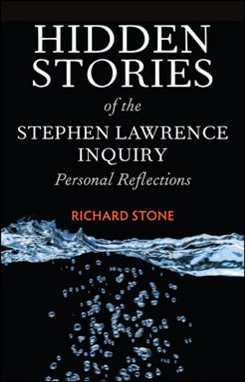 Cover of the book Hidden stories of the Stephen Lawrence inquiry by Stone, Richard, Policy Press