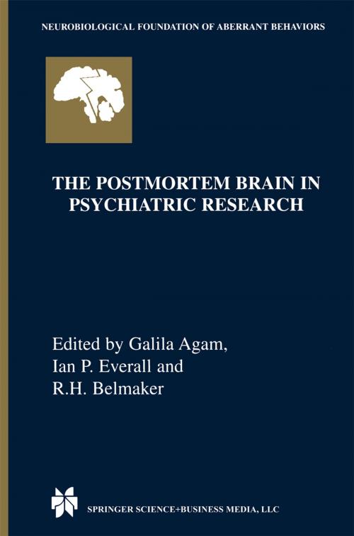 Cover of the book The Postmortem Brain in Psychiatric Research by , Springer US