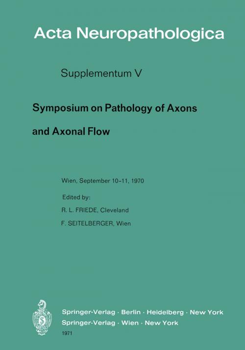 Cover of the book Symposium on Pathology of Axons and Axonal Flow by , Springer Berlin Heidelberg
