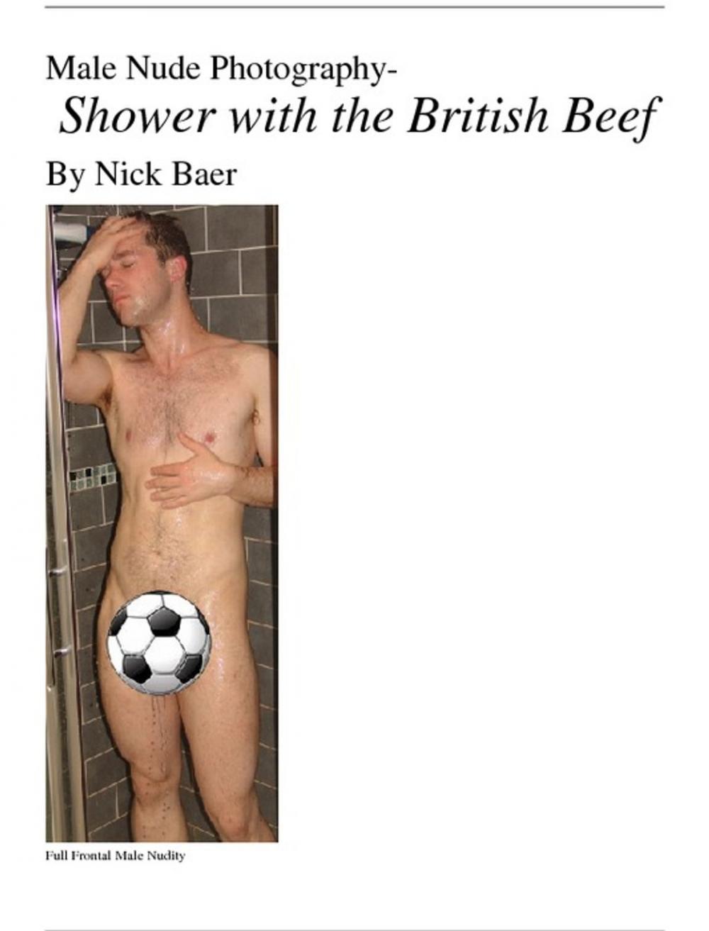 Big bigCover of Male Nude Photography- Shower with the British Beef