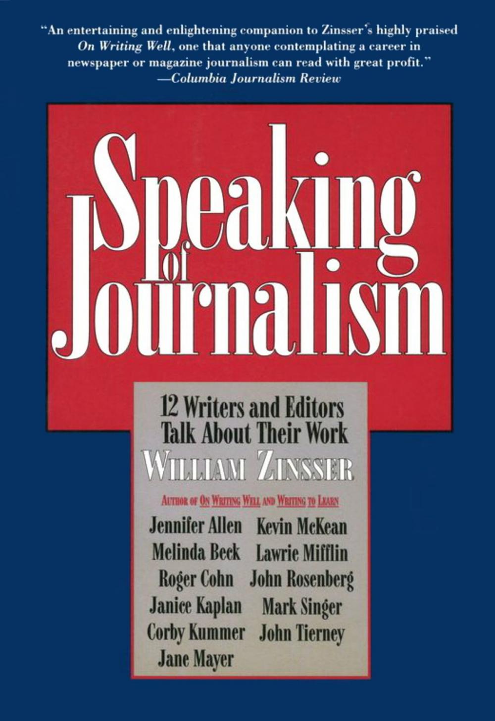 Big bigCover of Speaking of Journalism