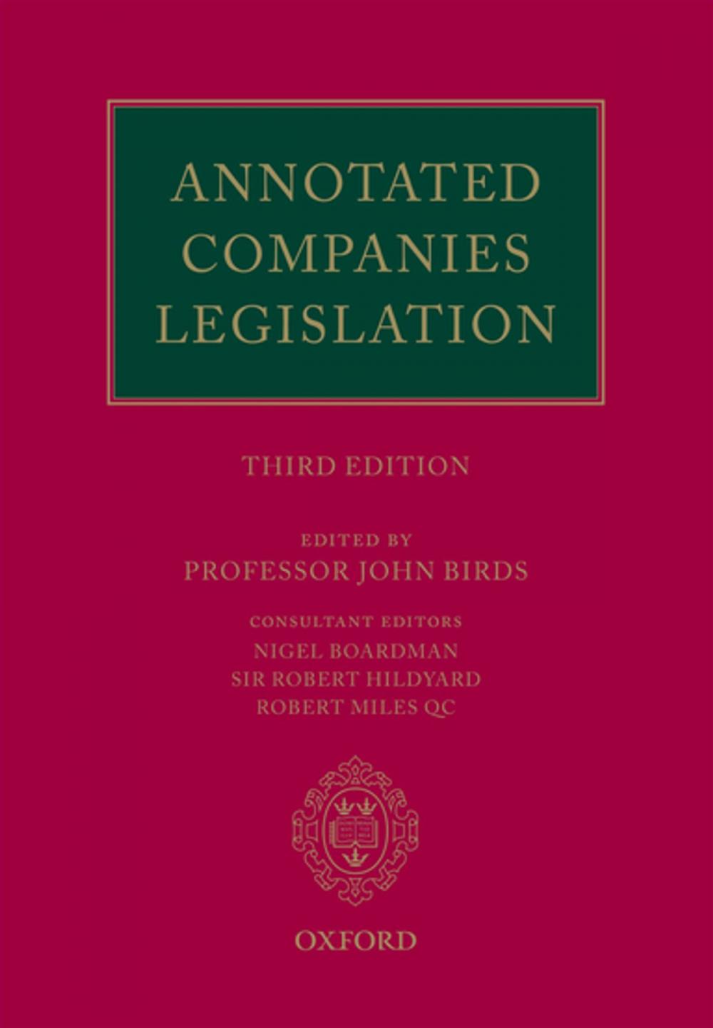 Big bigCover of Annotated Companies Legislation