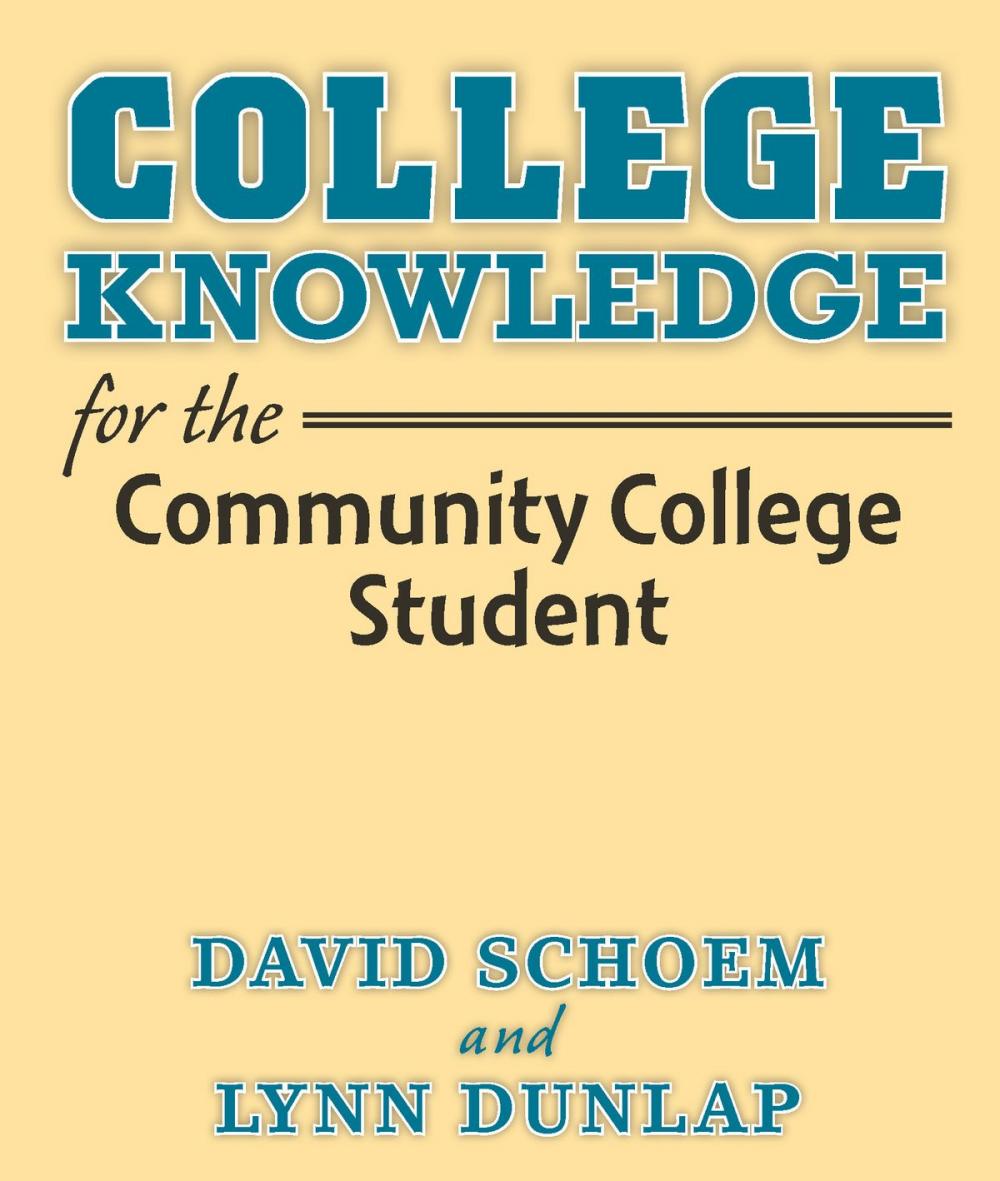 Big bigCover of College Knowledge for the Community College Student