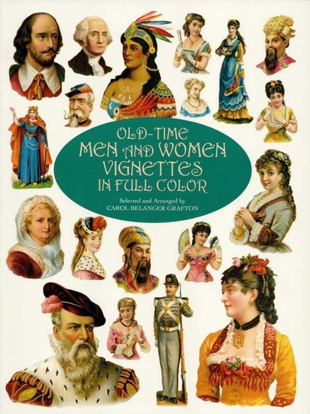 Big bigCover of Old-Time Men and Women Vignettes in Full Color