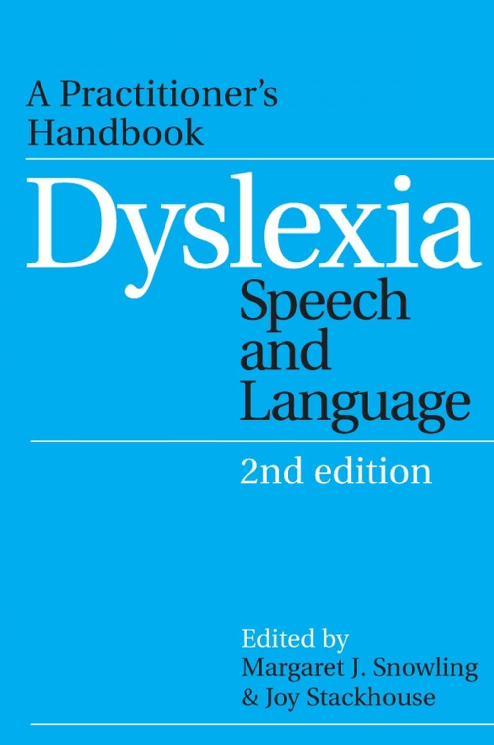 Big bigCover of Dyslexia, Speech and Language