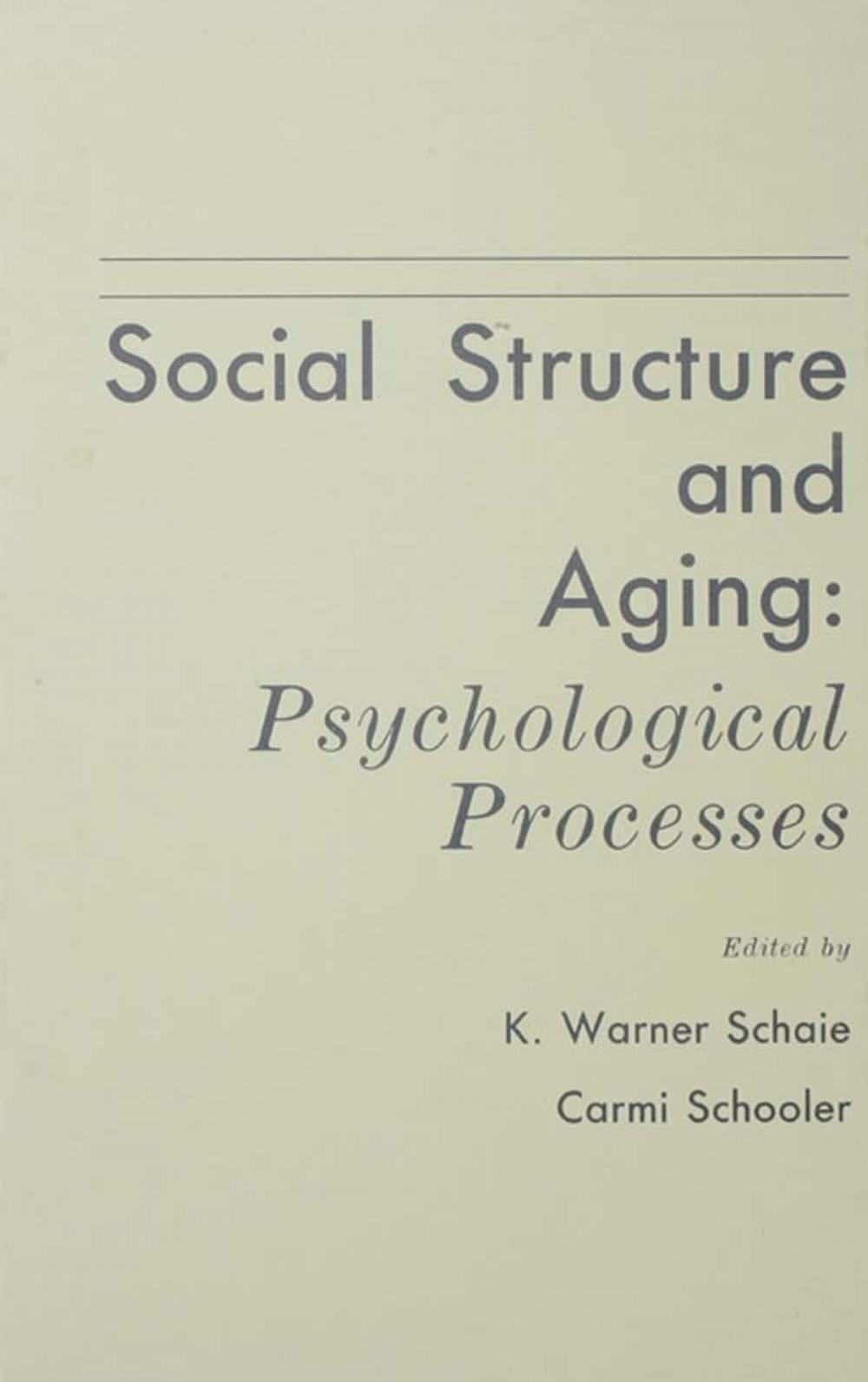 Big bigCover of Social Structure and Aging