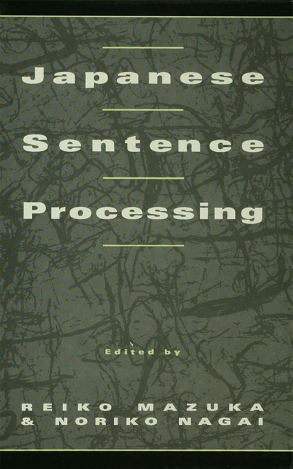 Big bigCover of Japanese Sentence Processing