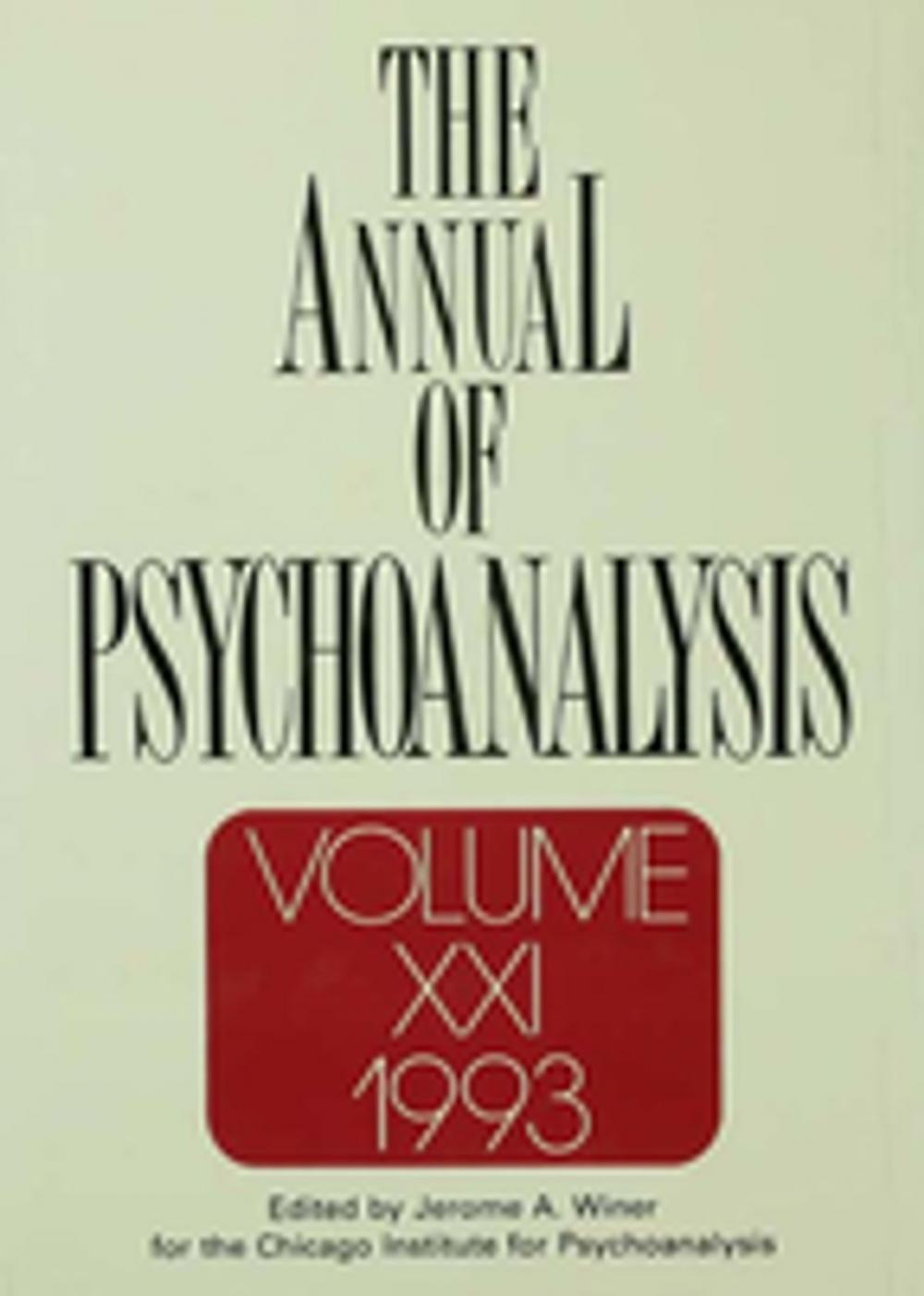 Big bigCover of The Annual of Psychoanalysis, V. 21