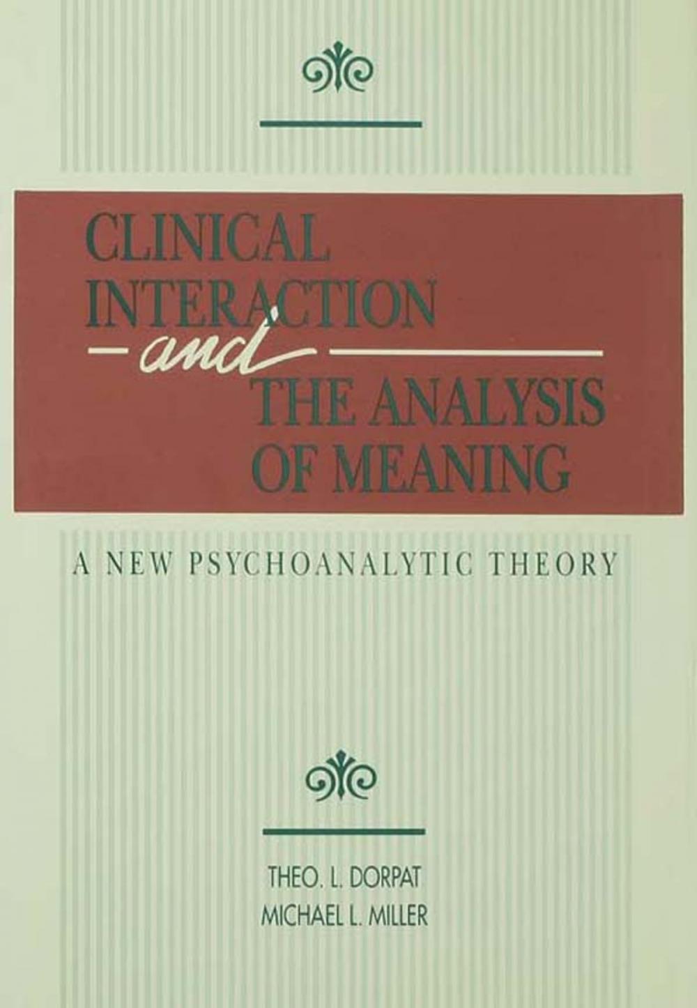 Big bigCover of Clinical Interaction and the Analysis of Meaning