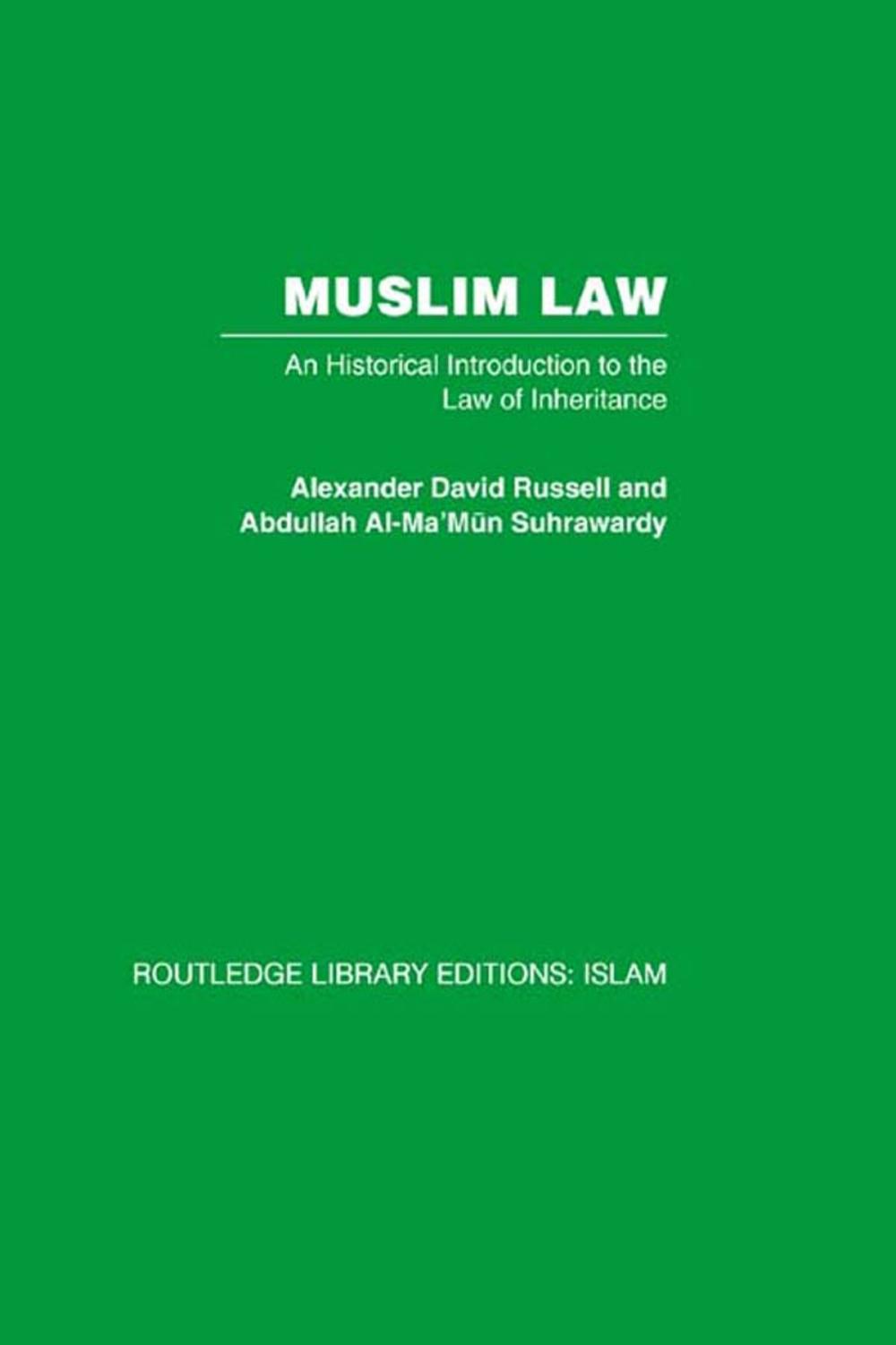 Big bigCover of Muslim Law