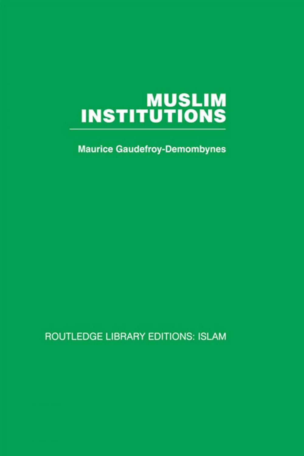 Big bigCover of Muslim Institutions